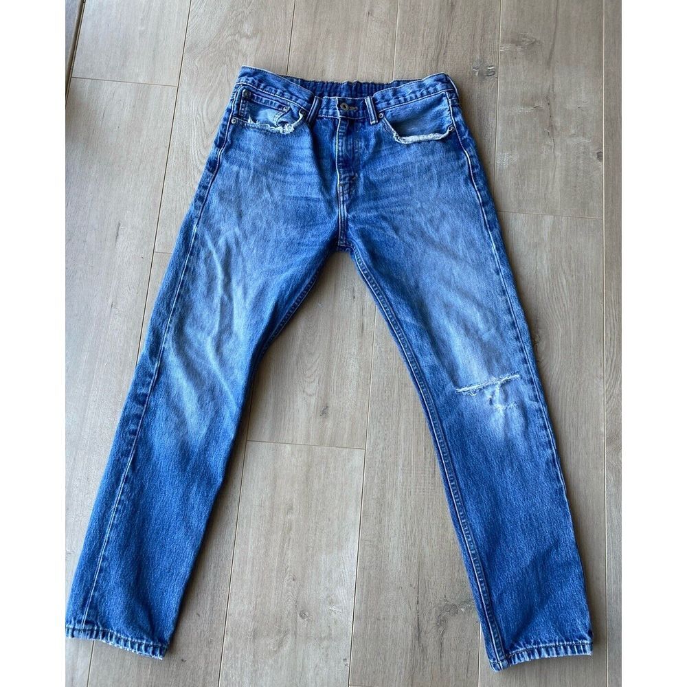 Levi's 508 Jeans Men's W32 L30 Distressed Blue Med Wash Tapered Leg Denim JM113